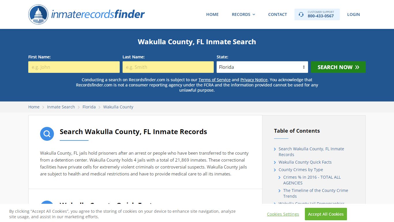 Wakulla County, FL Inmate Lookup & Jail Records Online