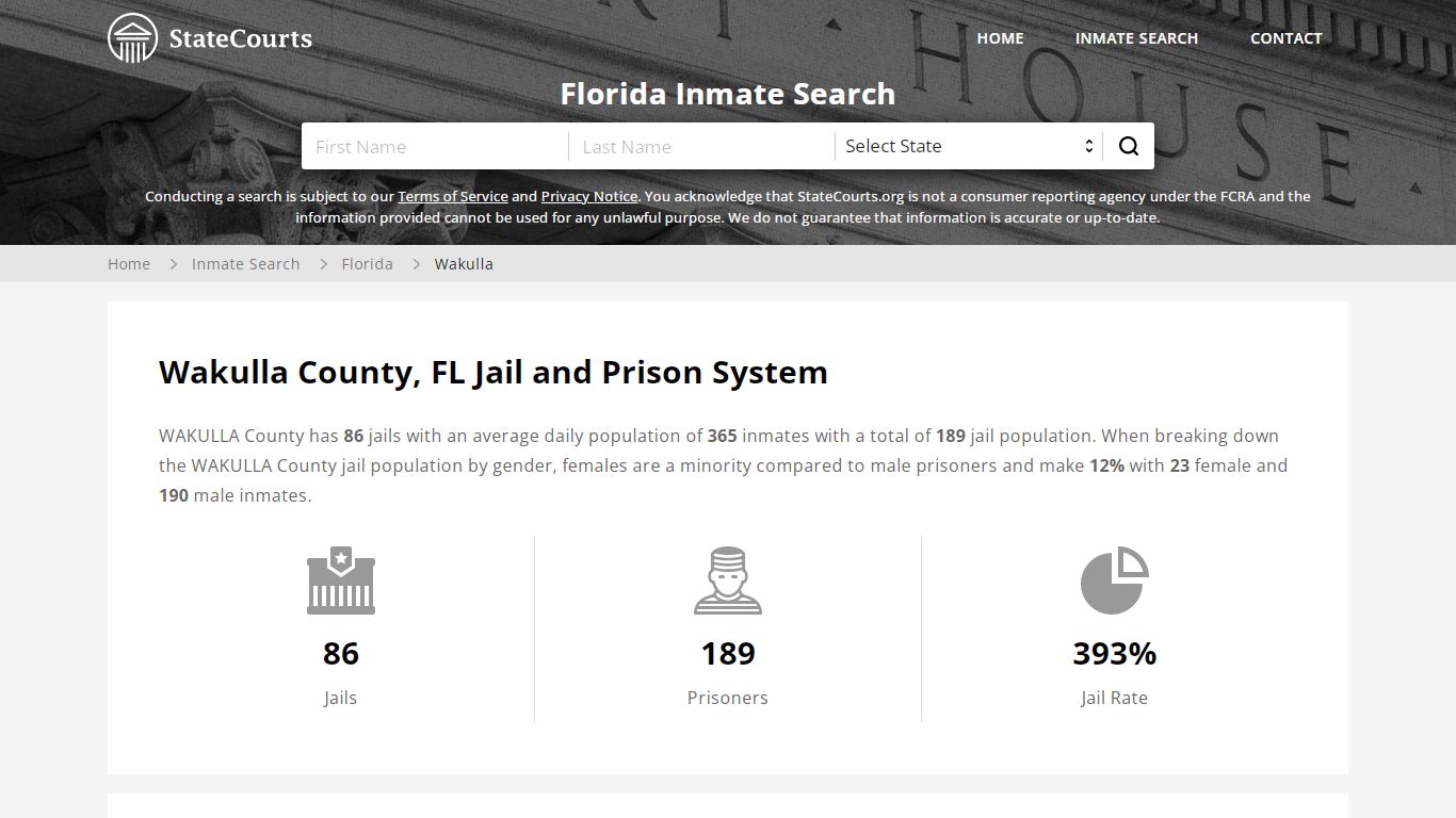 Wakulla County, FL Inmate Search - StateCourts